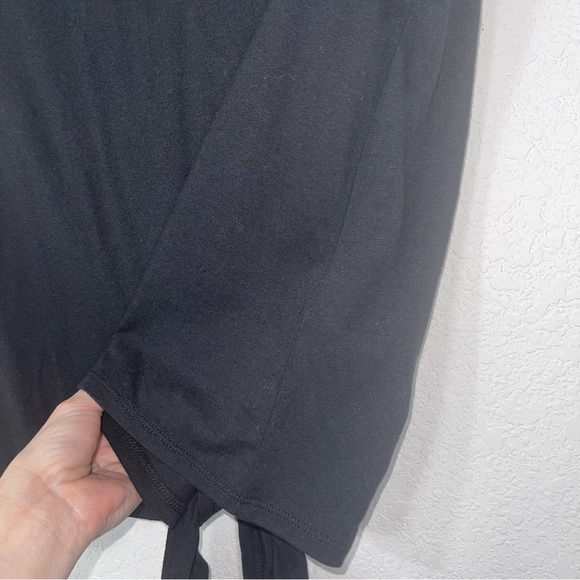 Madewell knot-back detail short sleeve true black cotton size small - Picture 9 of 10